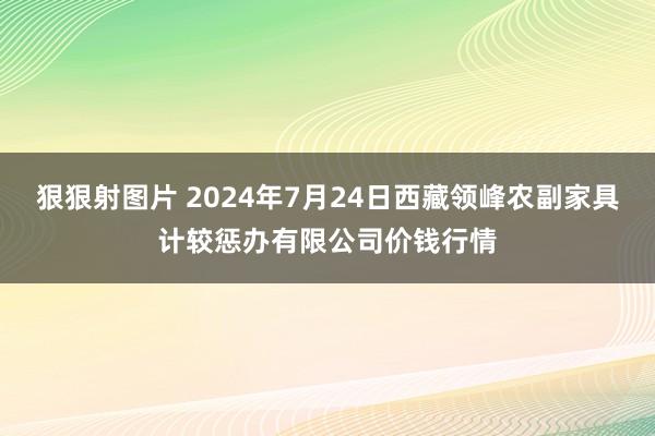 狠狠射图片 2024年7月24日西藏领峰农副家具计较惩办有限公司价钱行情