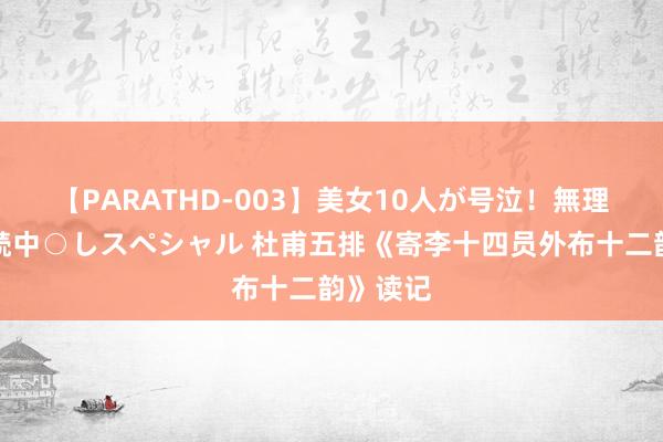 【PARATHD-003】美女10人が号泣！無理やり連続中○しスペシャル 杜甫五排《寄李十四员外布十二韵》读记