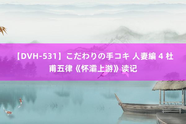 【DVH-531】こだわりの手コキ 人妻編 4 杜甫五律《怀灞上游》读记