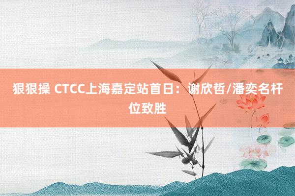 狠狠操 CTCC上海嘉定站首日：谢欣哲/潘奕名杆位致胜