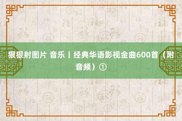 狠狠射图片 音乐丨经典华语影视金曲600首（附音频）①