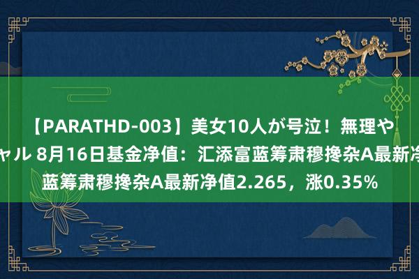 【PARATHD-003】美女10人が号泣！無理やり連続中○しスペシャル 8月16日基金净值：汇添富蓝筹肃穆搀杂A最新净值2.265，涨0.35%