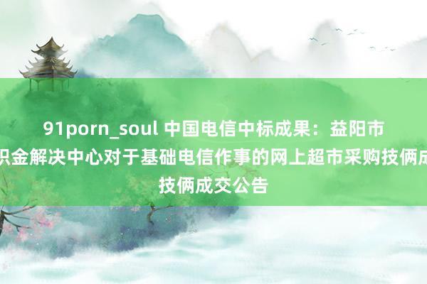 91porn_soul 中国电信中标成果：益阳市住房公积金解决中心对于基础电信作事的网上超市采购技俩成交公告