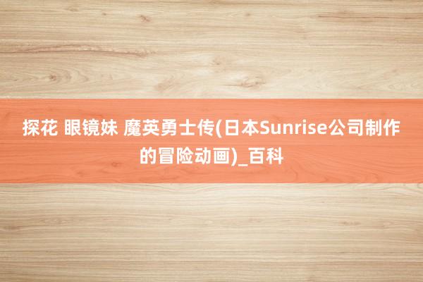 探花 眼镜妹 魔英勇士传(日本Sunrise公司制作的冒险动画)_百科